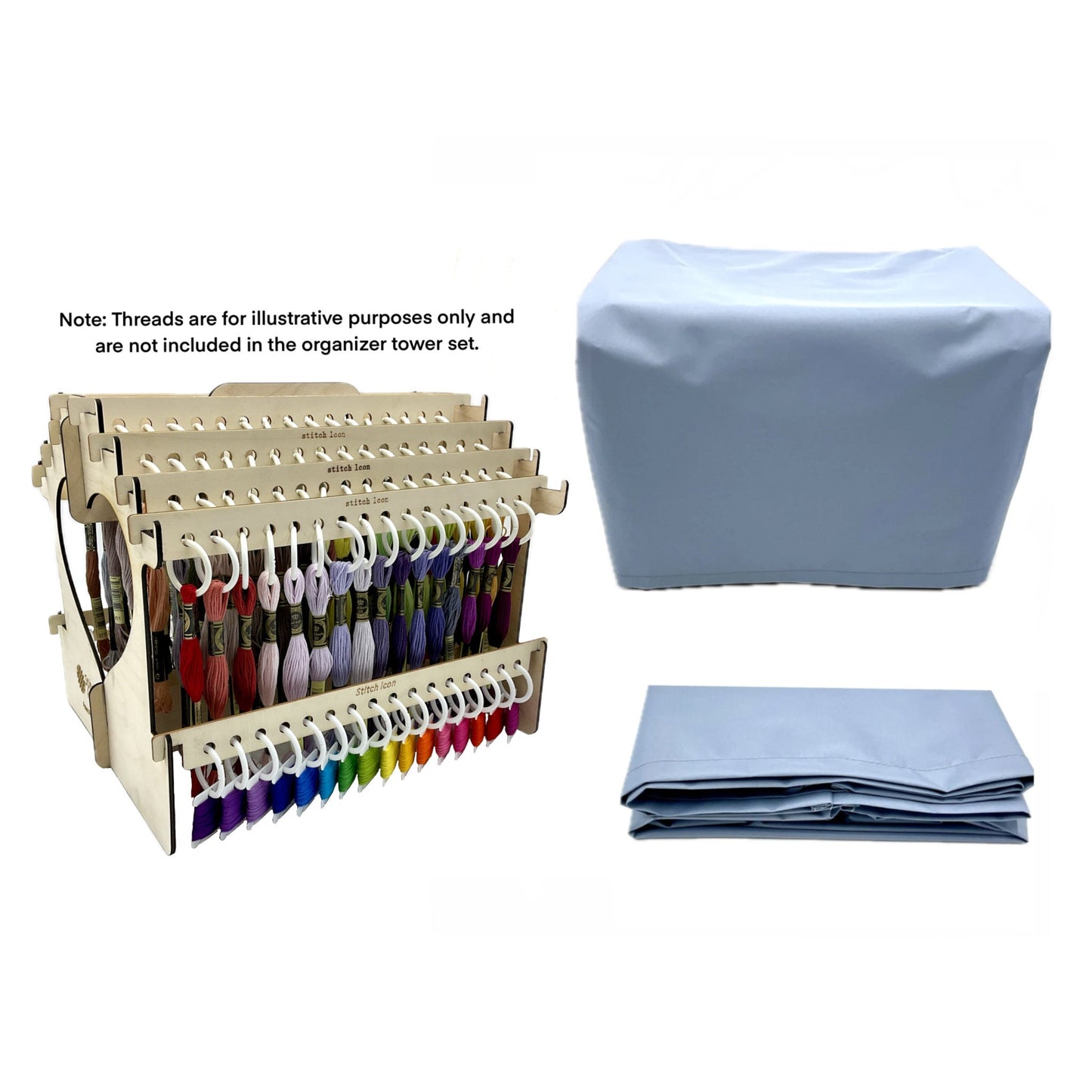 Deluxe Embroidery Floss Organizer: Wooden House,160 Slots - Handy Craft Tool for 128 Colors DMC floss skeins+32 Bobbins, Gift Tread Storage