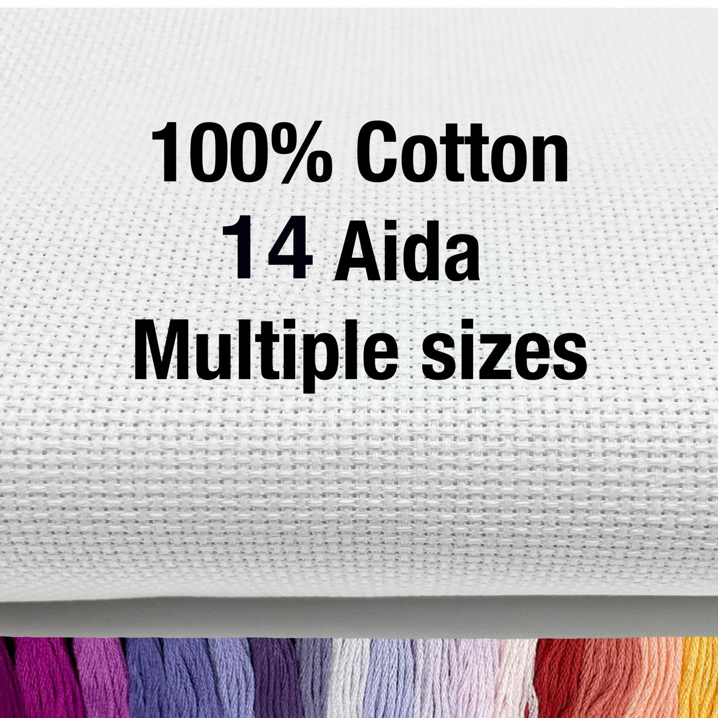 Premium 14 Count Aida Cloth Elevate Your Stitching with Multiple Sizes 100% Cotton , White Fabric for Cross Stitch,Embroidery,Crafting