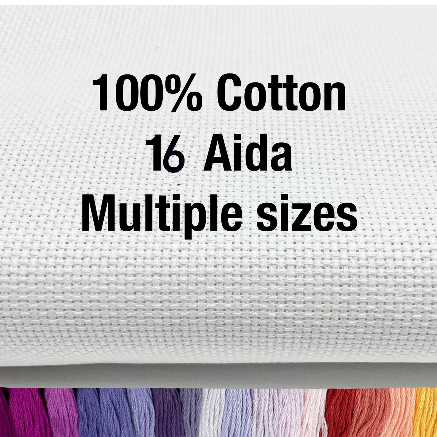 Premium 16 Count Aida Cloth Elevate Your Stitching with Multiple Sizes 100% Cotton , White Fabric for Cross Stitch, Embroidery, Crafting