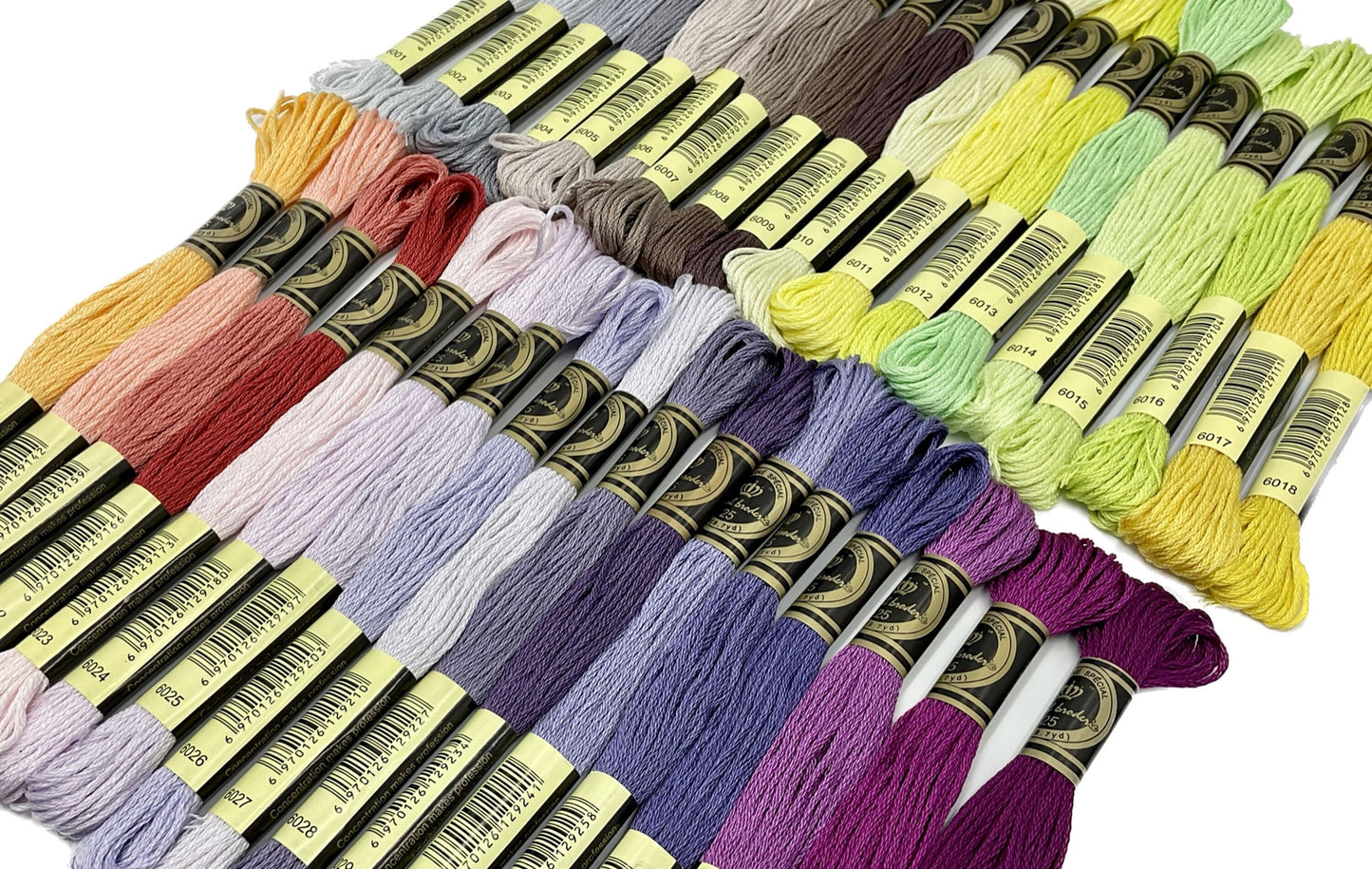 Premium 35-Color Cross Stitch Thread Pack with 35 Plastic Bobbins:35-ColorThread Pack of Egyptian Cotton Is Best Gift for Beginners and Pros