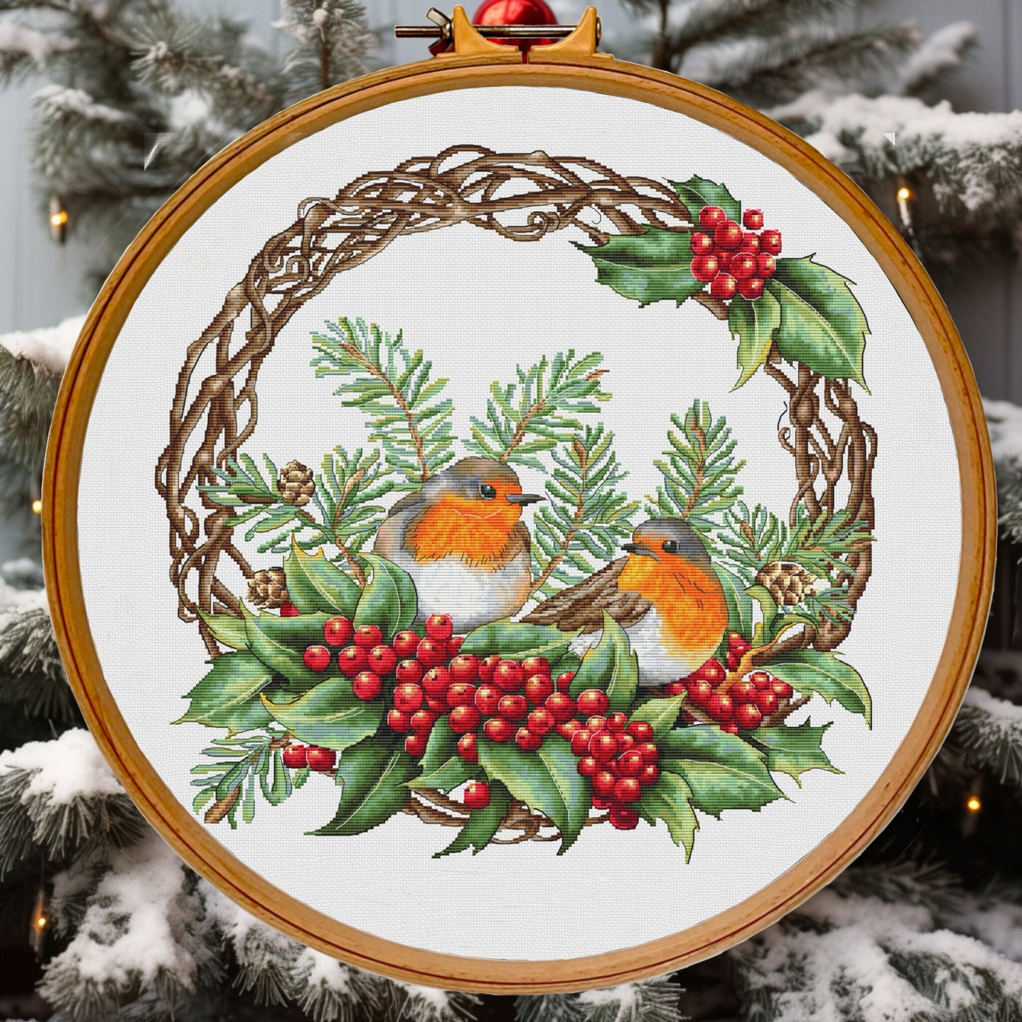 Premium Wooden 14"&16" Hoops, hand embroidery hoop for needlework and cross stitch,Gift art frame for stitching and display,Large Quilt Hoop