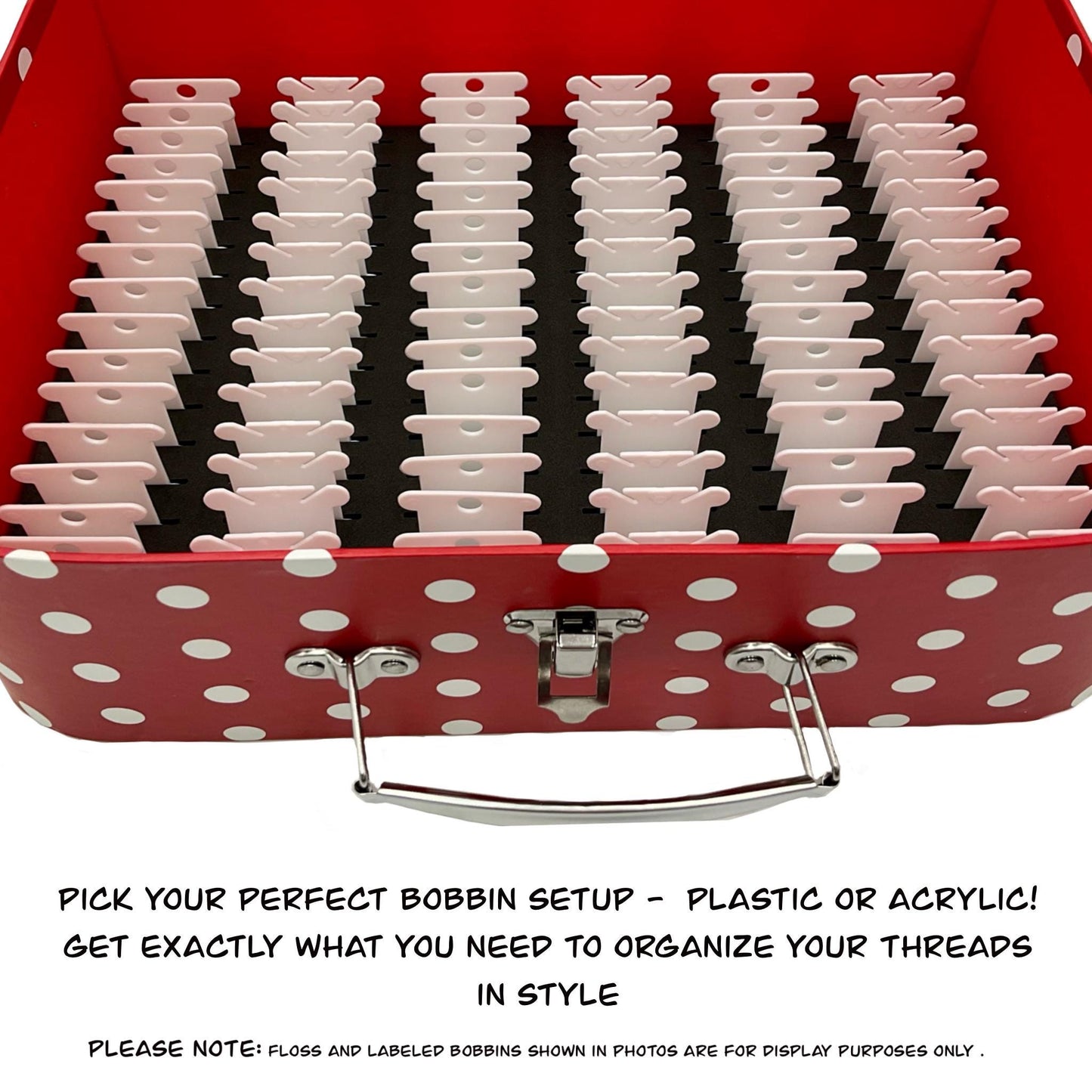 Travel Floss Bobbin Box Set–3 Organizer Boxes with Foam Inserts–Holds 151 Acrylic or 206 Plastic Bobbins–Gift Cross Stitch Storage