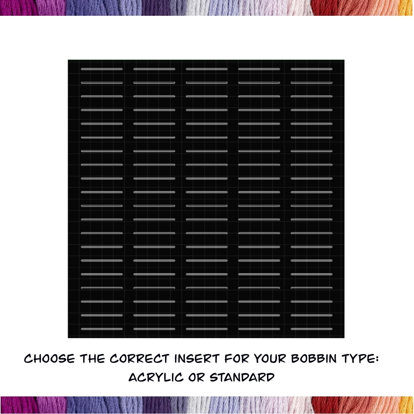 Foam Inserts for DMC Modular Box Drawers–Organize Acrylic or Plastic Bobbins with Ease–Gift for Crafting Enthusiasts Cross-Stitch Lovers