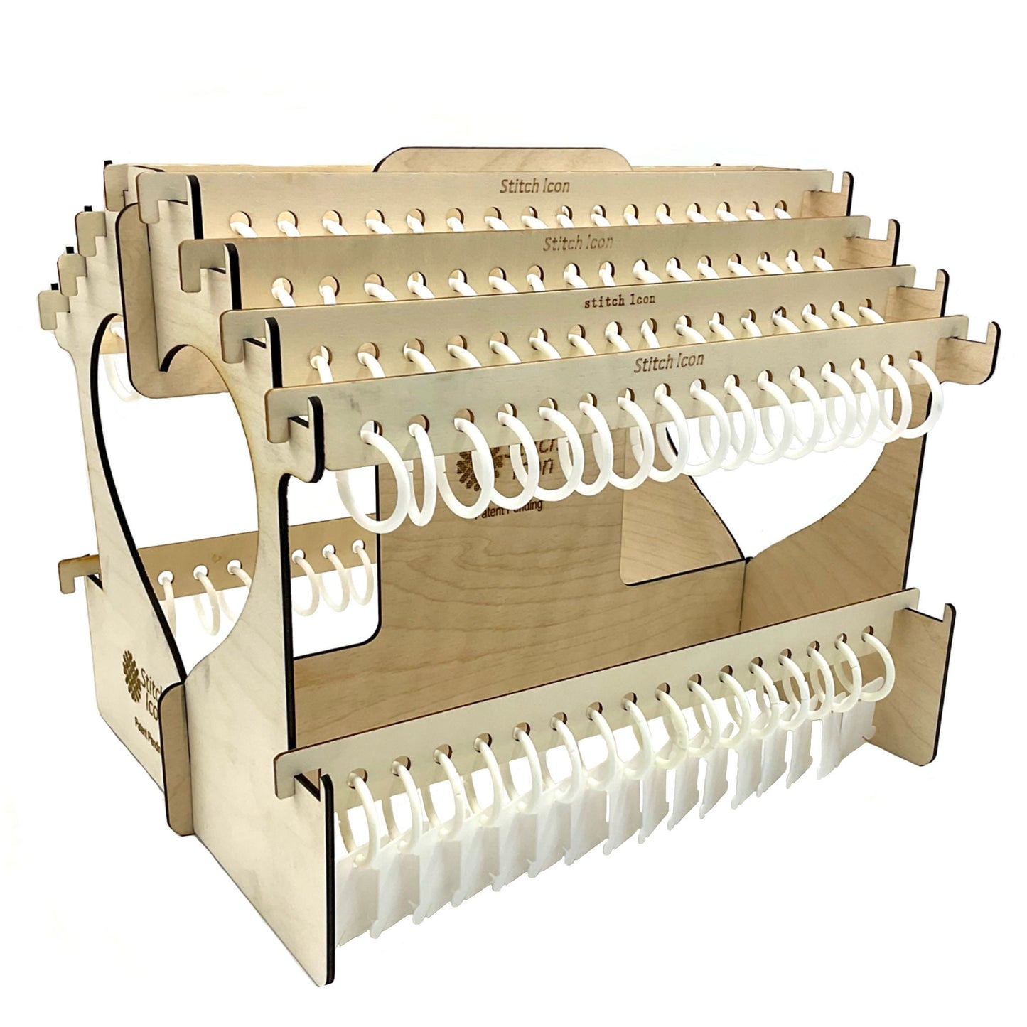 Deluxe Embroidery Floss Organizer: Wooden House,160 Slots - Handy Craft Tool for 128 Colors DMC floss skeins+32 Bobbins, Gift Tread Storage