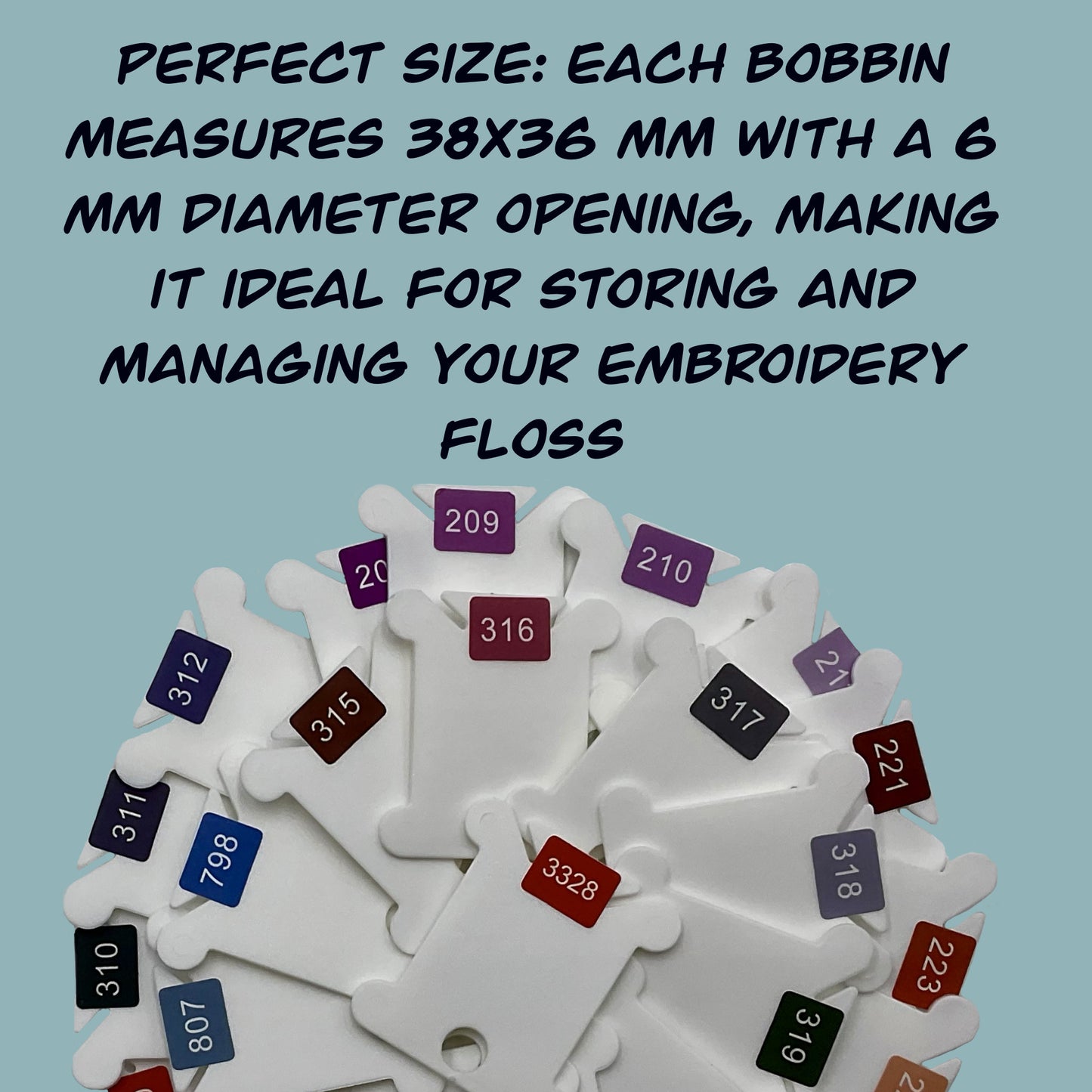 490 DMC Plastic Bobbins-490 Colors Ready Labeled Bobbins (NO floss included) 490 Labeled Plastic Bobbins, Perfect Present Gift for Stitchers
