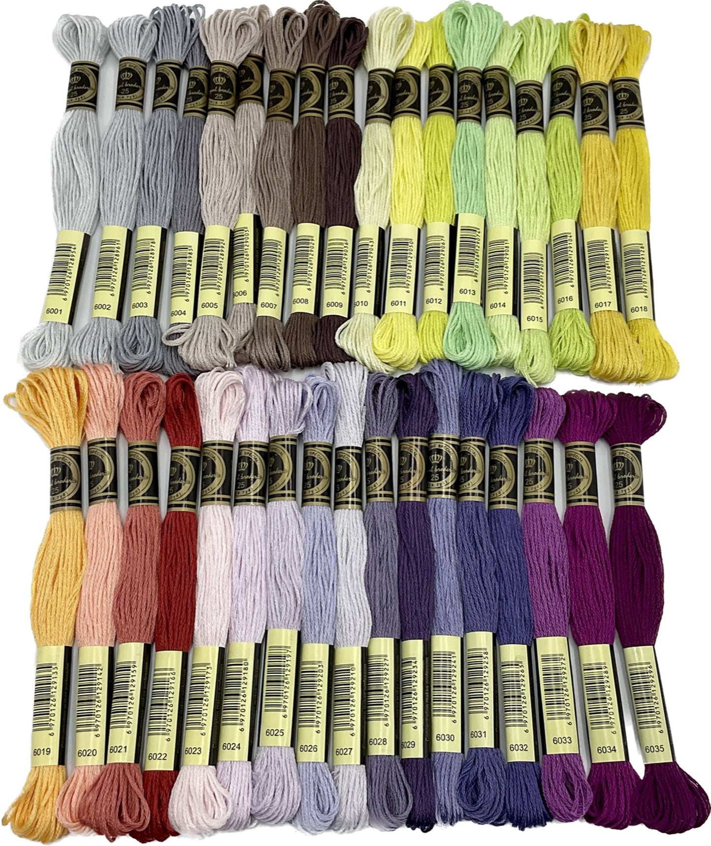 Premium 35-Color Cross Stitch Thread Pack with 35 Plastic Bobbins:35-ColorThread Pack of Egyptian Cotton Is Best Gift for Beginners and Pros