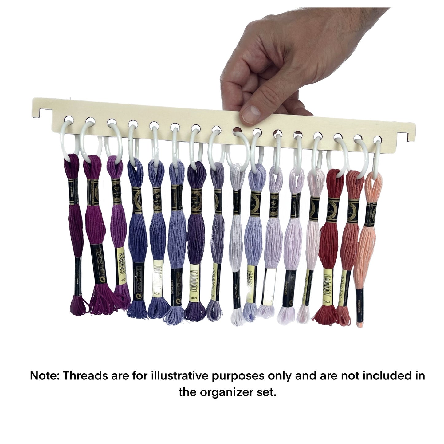Deluxe Embroidery Floss Organizer: Wooden House,160 Slots - Handy Craft Tool for 128 Colors DMC floss skeins+32 Bobbins, Gift Tread Storage