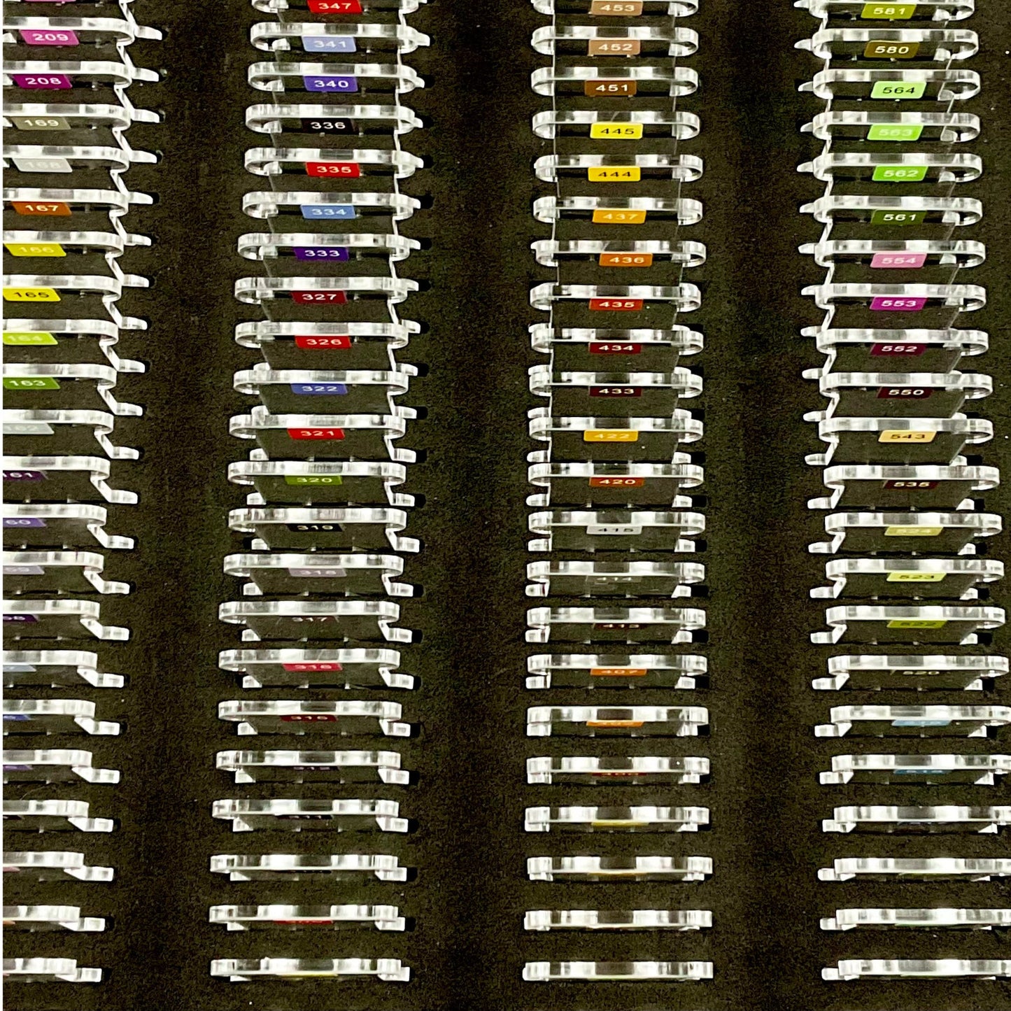 Pre-Labeled 490 Color Acrylic Bobbins:Perfect Gift for Cross-Stitch & Embroidery,490 Prelabeled Acrylic Bobbins-Durable 3mm Set Best Present