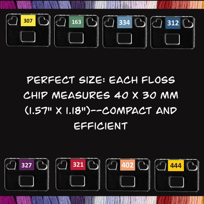 447 Pre-Labeled DMC Floss Drops-447 Pre-Labeled Floss Chips for DMC Colors-Best Present Acrylic Floss Chips  for Easy Thread Organization