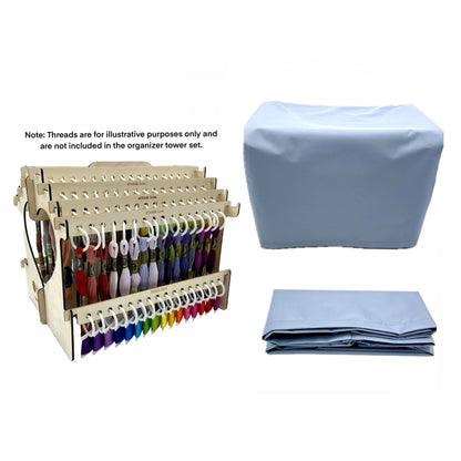 Deluxe Embroidery Floss Organizer: Wooden House,160 Slots - Handy Craft Tool for 128 Colors DMC floss skeins+32 Bobbins, Gift Tread Storage