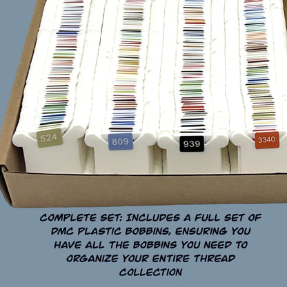 490 DMC Plastic Bobbins-490 Colors Ready Labeled Bobbins (NO floss included) 490 Labeled Plastic Bobbins, Perfect Present Gift for Stitchers