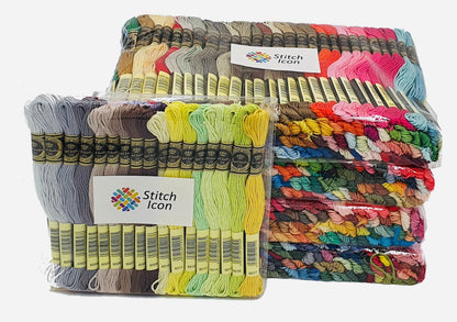 482 Colors Cross Stitch Embroidery Thread All 447 Colors Set+35 Colors Gift Box,Made from Double Mercerized 100% Egyptian Long Staple Cotton