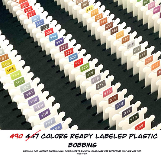 490 DMC Plastic Bobbins-490 Colors Ready Labeled Bobbins (NO floss included) 490 Labeled Plastic Bobbins, Perfect Present Gift for Stitchers