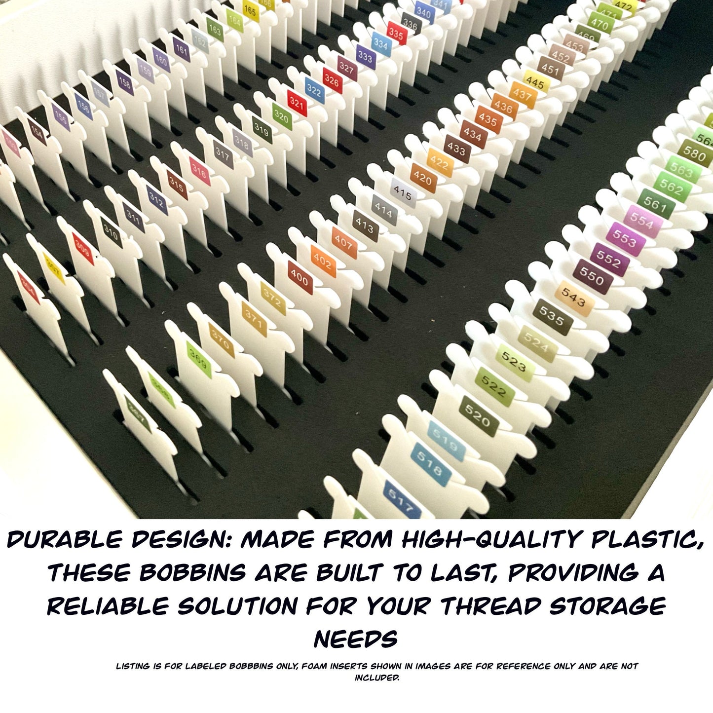 490 DMC Plastic Bobbins-490 Colors Ready Labeled Bobbins (NO floss included) 490 Labeled Plastic Bobbins, Perfect Present Gift for Stitchers