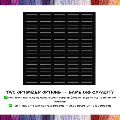 Target Brightroom Drawer Foam Insert Cross Stitch Bobbin Organizer 150 Capacity DMC Plastic or 2-3mm Acrylic Bobbins