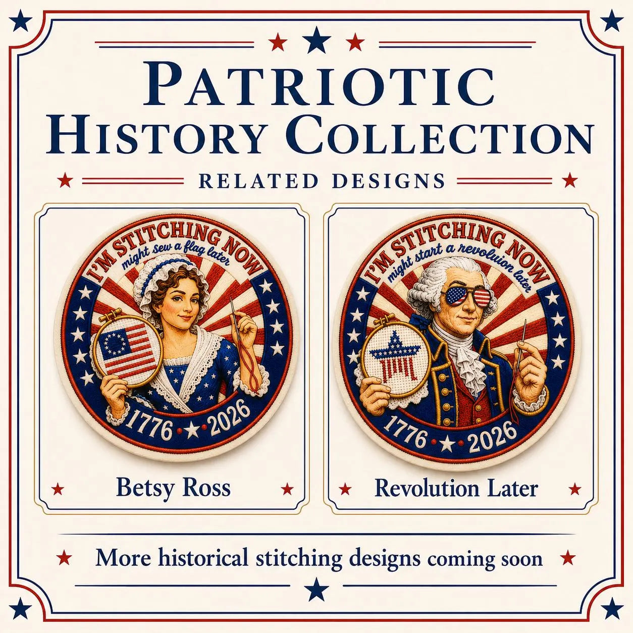 Betsy Ross Needle Minder, Patriotic Cross Stitch Magnet, I’m Stitching Now Flag Later, USA 250 Needle Keeper, Stitcher Gift