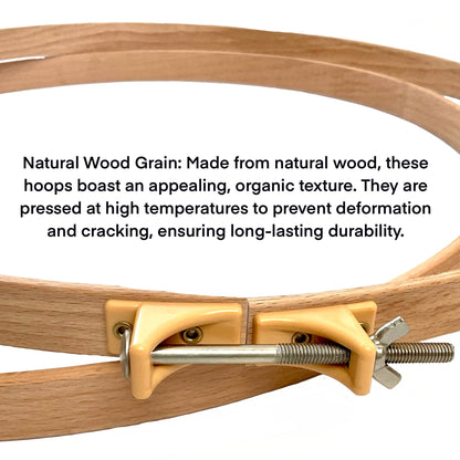 Premium Wooden 14"&16" Hoops, hand embroidery hoop for needlework and cross stitch,Gift art frame for stitching and display,Large Quilt Hoop
